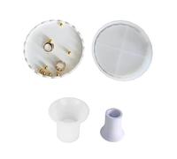 2 stampi flessibili in silicone per creare eleganti vassoi rotondi in pizzo, ideali per gli appassionati di cottura e casalinghe