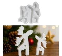 2 stampi in silicone a forma di alce natalizie, stampi in silicone, per versare alce in silicone, per candele fai da te (A)