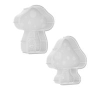 2 stampi in silicone a forma di fungo per candele fai da te, per realizzare