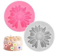 2 stampi in silicone a forma di margherita per fondente, margherite, cioccolato, crisantemo, decorazione per torte, cupcake, cioccolato, zucchero, argilla polimerica