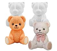 2 stampi in silicone a forma di orsetto, stampi 3D a forma di animale, per ghiaccio, cioccolato, torte e resina epossidica, per fai da te, artigianato artistico e decorazione della casa