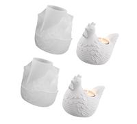 2 stampi in silicone a forma di pulcino pasquale in silicone per tealight Hoider stampi per resina epossidica che fa sapone decorazione festival pollo stampi in silicone per cottura