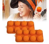2 stampi in silicone a forma di zucca di Halloween, per cioccolatini, caramelle, zucche di Halloween, per caramelle gommose, bombe da bagno autunnali, stampo 3D del Ringraziamento per realizzare