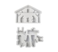 2 stampi in silicone a tema natalizio per decorazioni in gesso per decorazioni natalizie in resina epossidica per vacanze