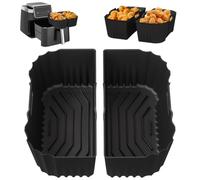 2 stampi in silicone Air Fryer per Ninja AF180EU 6.2L riutilizzabile piatto Air Fryer per Cosori TurboBlaze 6L Accessori Air Fryer per COSORI Durable Air Fryer 5.5 L (nior)