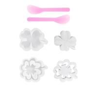 2 stampi in silicone con 2 bastoncini, quadrifoglio, stampi in silicone vuoto, stampo per annaffiatura, stampo in gesso in silicone, decorazione fai da te