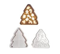 2 stampi in silicone con base dell'albero di Natale, sicuri e facili da pulire, regalo per gli amanti del fai da te, decorazione natalizia