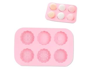 2 stampi in silicone per biscotti, stampo rotondo per torta a forma di luna, stampo in silicone per biscotti con pelle di neve, stampo per torta lunare per la cottura di timbri per biscotti