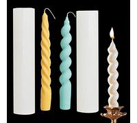 2 stampi in silicone per candele a colonna 3D, per aromaterapia, candele, sapone, cera, stampi unici in silicone, fai da te in resina epossidica
