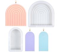 2 Stampi in Silicone per Candele Forma di N, Stampo in Silicone Ponti Arcobaleno, Stampi per Candele in Silicone, Stampi in Silicone per Colata 3D, Fai Da Te per la Produzione di Candele