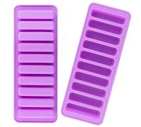 2 stampi in silicone per cioccolatini e biscotti, 10 cavità lunghe strisce, perfetti per pane, torte, barrette di cioccolato, muesli, biscotti, barrette energetiche