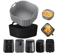 2 stampi in silicone per friggitrice ad aria calda Airfryer accessori per Chefman 2L Mini/Cosori 2L/Midea 2L/aeco Cube 2.0, inserto in silicone riutilizzabile per 1L - 2L, Accesories Airfryer