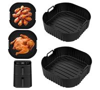 2 stampi in silicone per friggitrice ad aria calda Cosori Turbo Tower 10,8 l, inserto in silicone per friggitrice ad aria calda, 6,5 l + 4,3 l, riutilizzabili invece di carta da forno per friggitrice