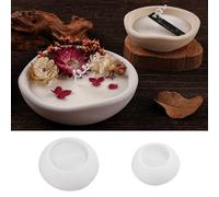 2 stampi in silicone rotondi in silicone, per il fai da te (A)