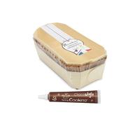 2 stampi per cake 24 cm in legno + 4 pirottini + penna per cioccolato