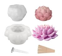 2 stampi per candele 3D a forma di fiore, sapone, candela, in silicone, per aromaterapia, candele, decorazioni fai da te, decorazioni artigianali