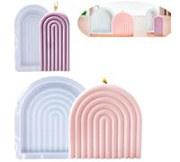 2 stampi per candele a forma di N per versare, ponti arcobaleno, stampi per candele in silicone, stampi in silicone 3D, per la produzione di sapone, candele, ornamenti artigianali