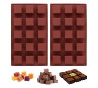 2 Stampi Per Cioccolato, Stampi In Silicone Quadrati, Stampi Per Caramelle, Stampi Per Torte, Strumenti Per Dolci