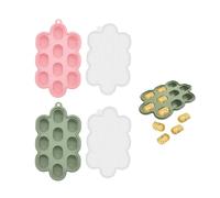 2 stampi per cubetti di ghiaccio, contenitore per porridge congelato, congelatore, stampo per ghiaccio, stampo in silicone, stampo per cubetti di ghiaccio con coperchio