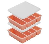 2 stampi per cubetti di ghiaccio grandi, 4 cavità, lunghi stampi per cubetti di ghiaccio con coperchio, per congelatore in silicone impilabili e facili da sganciare per cucina, cocktail, w