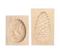 2 stampi per in legno intagliato a forma di uccello