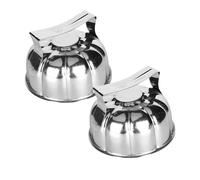 2 stampi per riso, in acciaio inox, a forma di petalo di fiore, stampino per riso per cucina giapponese, decorazione per piatti, accessori da cucina, strumenti da chef (argento)