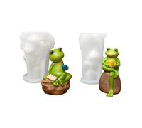 2 Stampi Rana Riutilizzabili, Texture in Silicone Antiaderente per Ornamenti Fatti a Mano e Progetti Creazione Creativa Stampo Artigianale Epossidico Multiuso per Cioccolato Fatto a Mano Adatto ai