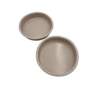 2 stampi rotondi in silicone per torte, 17,8 cm, antiaderenti, per alimenti, colori naturali, adatti per forno, friggitrice ad aria, lavabili in lavastoviglie, diversi colori (grigio rosa)