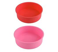 2 stampi rotondi per torte in silicone, teglia da forno antiaderente