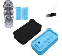 2 Stampo per Ghiaccio a Forma di Pene e Dildo in Silicone - Plug Anale per Donne, Divertimento Fresco e Classico per Adulti