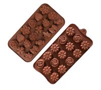 2 Stampo Silicone Fiori Piccoli,Senza BPA Stampo in Silicone Fiore, Stampo in silicone per alimenti antiaderente fai-da-te per cioccolatini, cubetti di ghiaccio, sapone fatto a mano e bombe da bagno