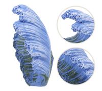 2 statuette a forma di onda marina: ornamenti in resina a forma di onda