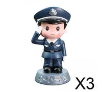 2 statuette di poliziotti, piccole figure decorative, carine.
