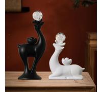 2 statuette di renne, statuette di cervi moderne per la decorazione della