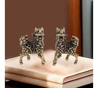 2 statuette Pixiu Feng Shui della collezione creativa per mensole e mobili