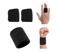 2 Stecche per Dita, 1 Braccialetto Sportivo, Stecca per Due Dita, Set Di Assistenza Sportiva, Benda Elastica Regolabile per Dita, Protezione per Dita Traspirante per La Protezione Delle Articolazioni