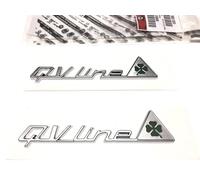2 Stemmi loghi QV LINE Compatibile con Alfa Romeo GIULIETTA MITO 147 GT 156 BRERA 159 145 ORIGINALI quadrifoglio verde