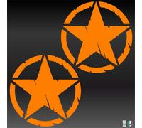 2 Sticker Adesivi STELLA MILITARE US ARMY ESERCITO Auto Camper Pickup Jeep