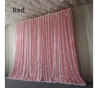2 Strati Brillantini Lustrini Tulle Raso Tenda Drappo Scenario Nozze Festa Decor