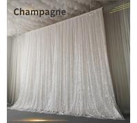 2 Strati Brillantini Lustrini Tulle Raso Tenda Drappo Scenario Nozze Festa Decor