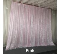 2 Strati Brillantini Lustrini Tulle Raso Tenda Drappo Scenario Nozze Festa Decor