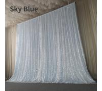 2 Strati Brillantini Lustrini Tulle Raso Tenda Drappo Scenario Nozze Festa Decor