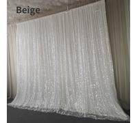 2 Strati Brillantini Lustrini Tulle Raso Tenda Drappo Scenario Nozze Festa Decor