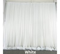 2 Strati Tulle Raso Tenda Matrimonio Festa Foto Sfondo Sostegno Decorazione