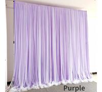 2 Strati Tulle Raso Tenda Matrimonio Festa Foto Sfondo Sostegno Decorazione
