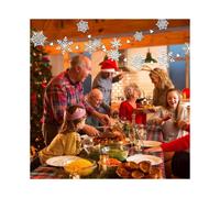 2 String 16.4ft Winter Snowflake Hanging Garland Christmas Decoration, Konsait 16pcs 3D Snowflakes Ornaments Garland for Xmas Winter Wonderland Holida