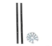 2 strisce anti-collisione per skateboard con viti per robusto supporto per binario a coste, colore nero