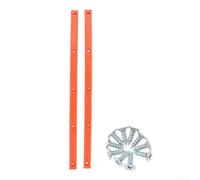 2 strisce di protezione per skateboard con viti per robusto supporto per binario in osso costolato (arancione)
