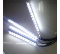 2 strisce luminose a LED per auto, decorazione per vano piedi al neon, impermeabile, IP68, DC 12 V, con 12 LED, per interni auto, cruscotto, ambiente