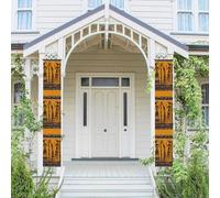 2 striscioni da appendere di benvenuto primavera estate porta d'ingresso portico banner creativo cultura africana 2 porta stagionale appeso portico segno fattoria parete interna sfondo decorazione